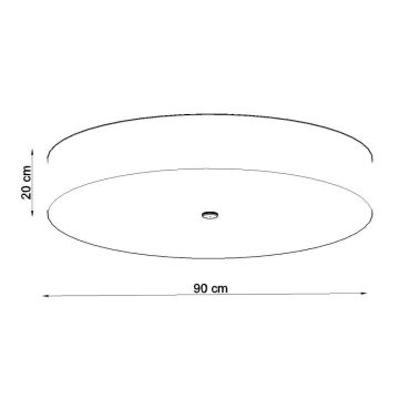 Stropné svietidlo SKALA 6xE27/60W/230V pr. 90 cm čierna