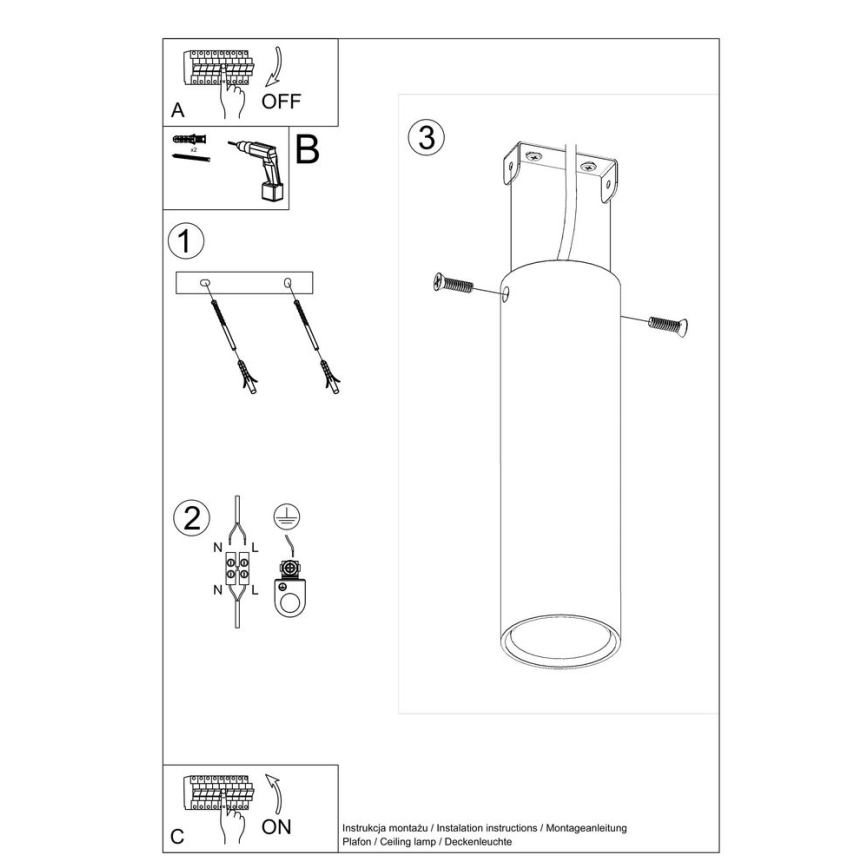 Bodové svietidlo LAGOS 1xGU10/40W/230V 20 cm biela