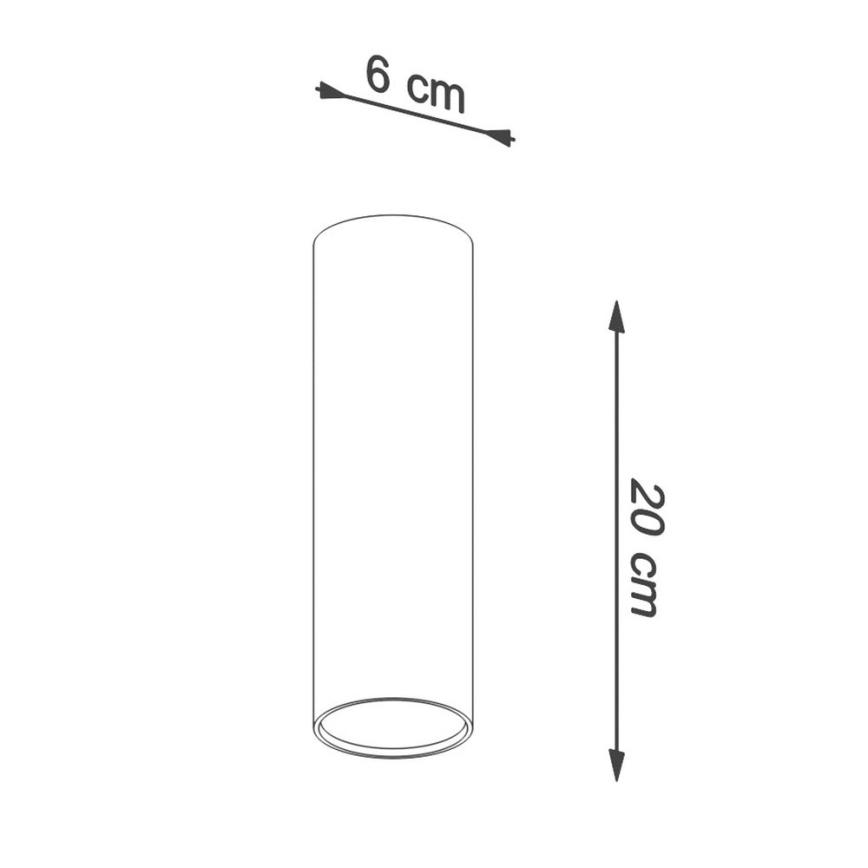 Bodové svietidlo LAGOS 1xGU10/40W/230V 20 cm čierna