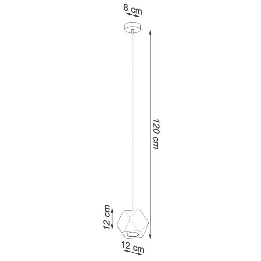 Luster na lanku WOODY 1xGU10/40W/230V dub