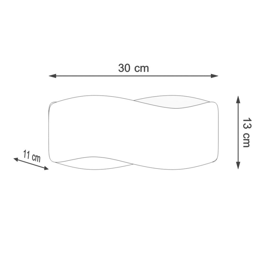 Nástenné svietidlo TILA 1xG9/40W/230V 30 cm biela