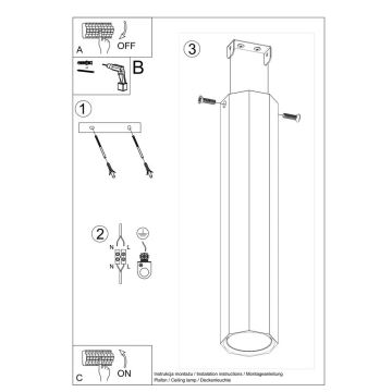 Bodové svietidlo ZEKE 1xGU10/40W/230V 30 cm dub