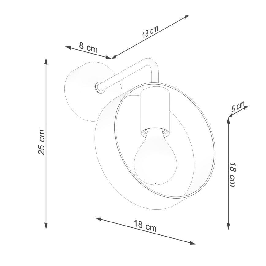 Nástenná lampa TITRAN 1xE27/60W/230V biela