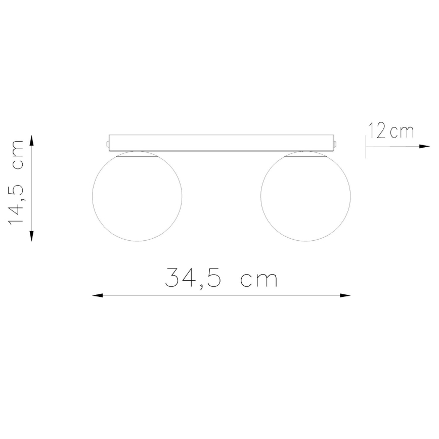 Stropné svietidlo YOLI 2xG9/12W/230V biela