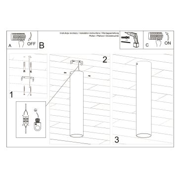 Bodové svietidlo LAGOS 1xGU10/10W/230V 30 cm zlatá