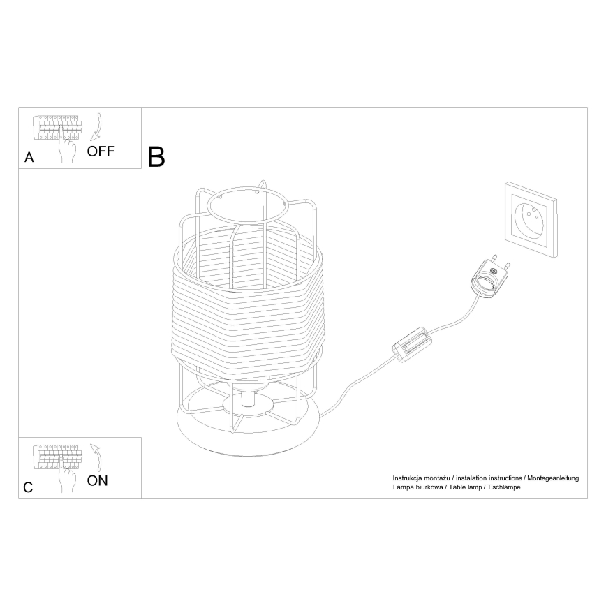 Stolná lampa GIZUR 1xE27/15W/230V