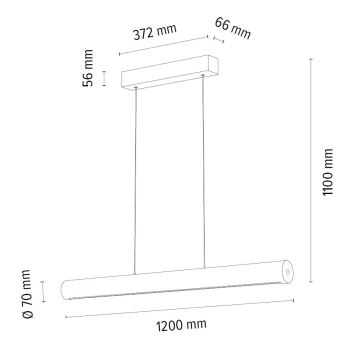 LED Stmievateľný luster na lanku CONOR LED/34,5W/230V dub – FSC certifikované