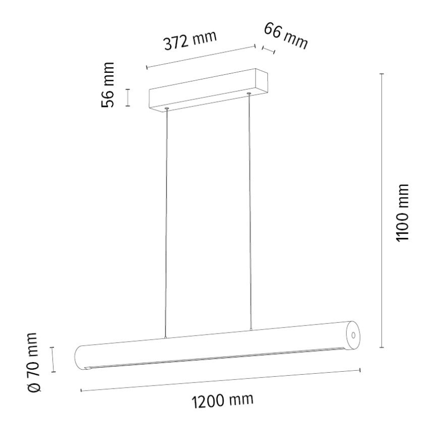 LED Stmievateľný luster na lanku CONOR LED/34,5W/230V dub – FSC certifikované