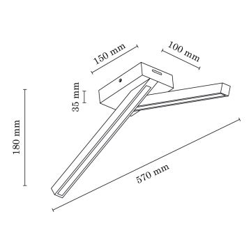 LED Prisadený luster LINUS 2xLED/4,5W/230V matný dub – FSC certifikované