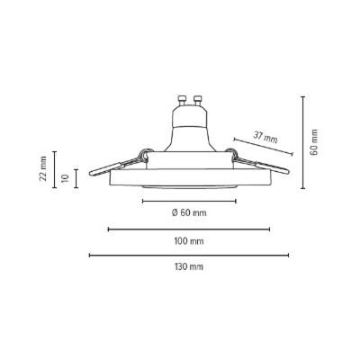 SADA 3x LED Podhľadové svietidlo VITAR 1xGU10/5W/230V CRI 90 pieskovec – FSC certifikované