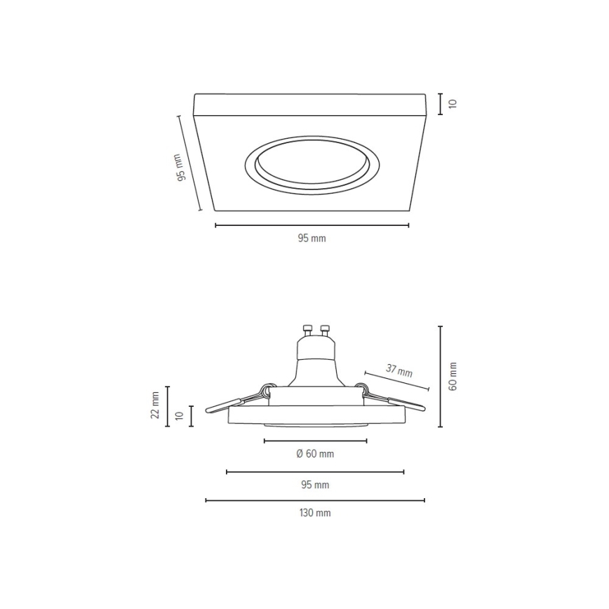 SADA 3x LED Podhľadové svietidlo VITAR 1xGU10/5W/230V CRI 90 dub – FSC certifikované