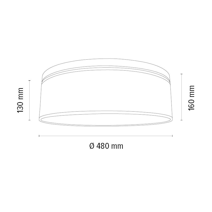 Stropné svietidlo BENITA 2xE27/25W/230V pr. 48 cm krémová/dub – FSC certifikované