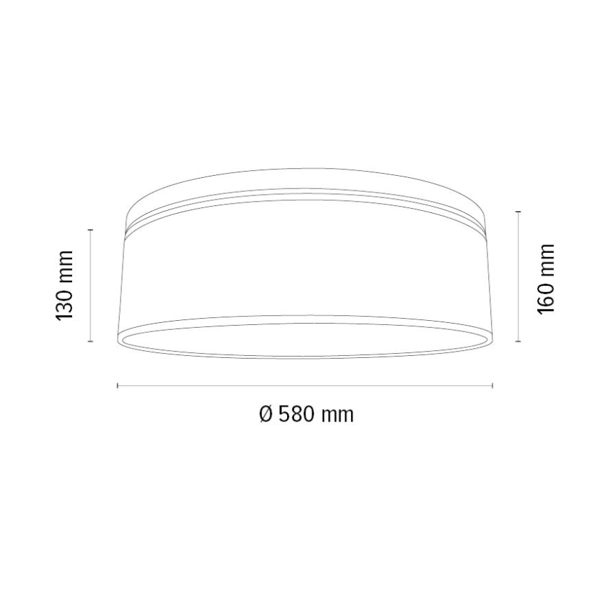 Stropné svietidlo BENITA 4xE27/25W/230V pr. 58 cm krémová/dub – FSC certifikované