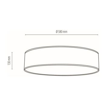 Stropné svietidlo BOHO 4xE27/25W/230V pr. 58 cm biela – FSC certifikované