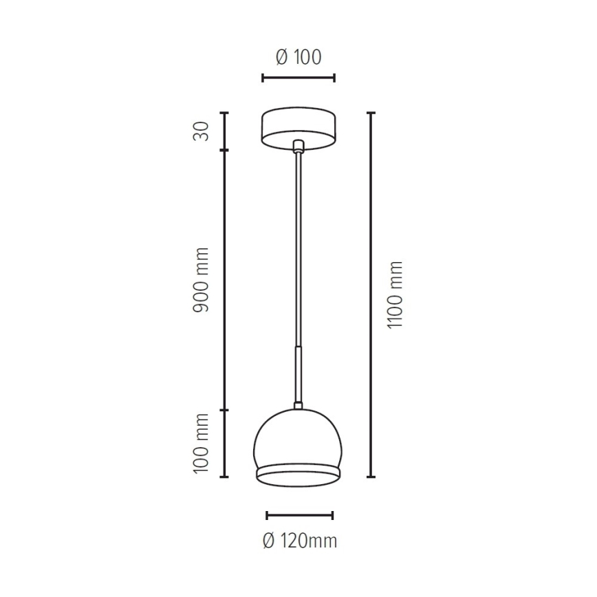 LED Luster na lanku BALL WOOD 1xGU10/5W/230V matný dub – FSC certifikované