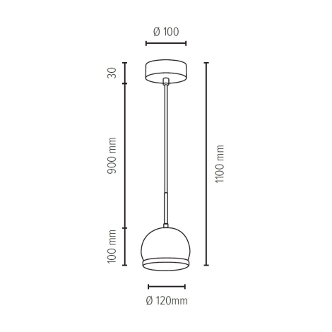 LED Luster na lanku BALL WOOD 1xGU10/5W/230V matný buk – FSC certifikované