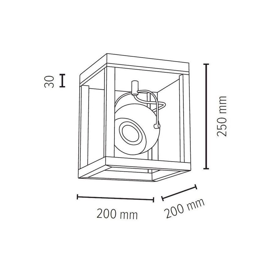 LED Stropné svietidlo ROY 1xGU10/5W/230V matný dub – FSC certifikované