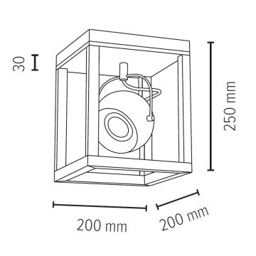 LED Stropné svietidlo ROY 1xGU10/5W/230V matný dub – FSC certifikované