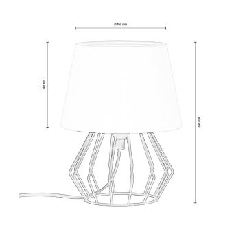 Spot-Light - Stolná lampa MANGOO 1xE27/40W/230V šedá/čierna – FSC certifikované