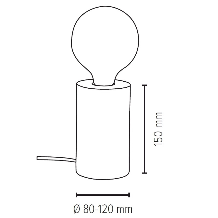 Stolná lampa TRABO 1xE27/25W/230V