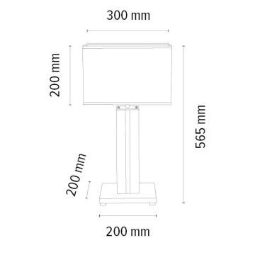 LED Stmievateľná stolná lampa FLAME 1xE27/40W+ LED/4,6W/230V 56,5 cm dub – FSC certifikované