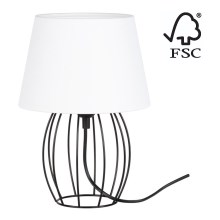 Spot-Light - Stolná lampa MANGOO 1xE27/40W/230V biela/čierna – FSC certifikované