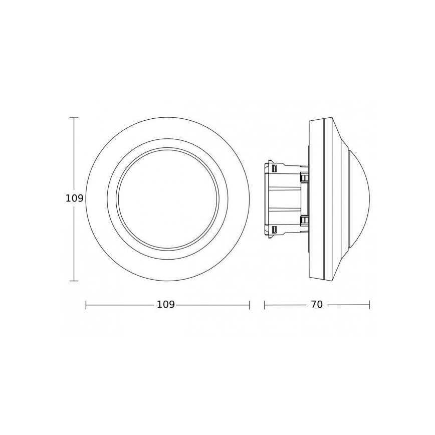 Steinel 087975 - Senzor pohybu podhľadový s prezenčným čidlom PD-8 ECO KNX 360° biela