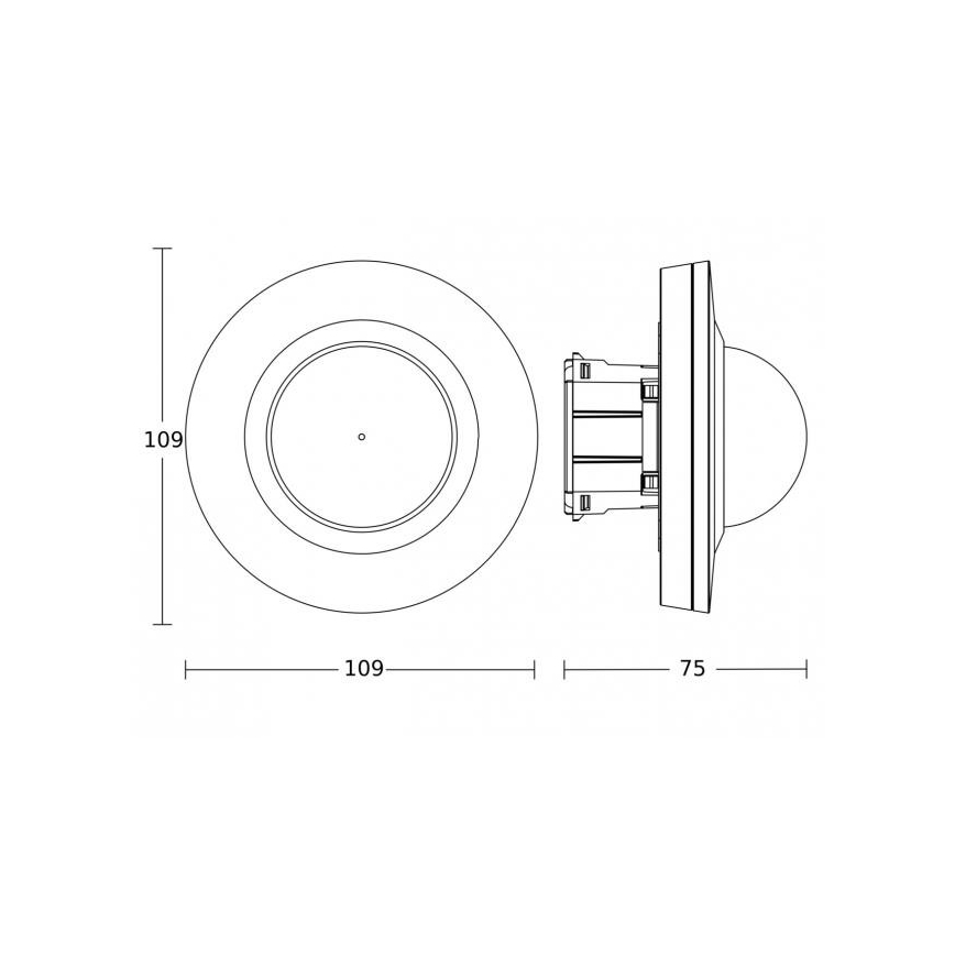 Steinel 088279 - Senzor pohybu s prezenčným čidlom PD-24 ECO DALI-2 360° biela