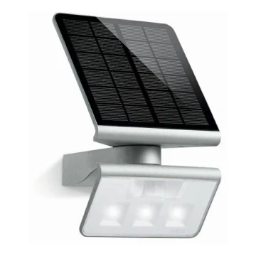 STEINEL 671013 - Solárny LED-reflektor XSolar L-S 1,2W/LED strieborná IP44