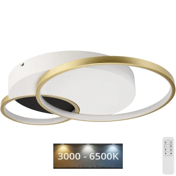 Stmievateľné stropné svietidlo BENITO LED/31W/230V 3000-6500K biela/zlatá