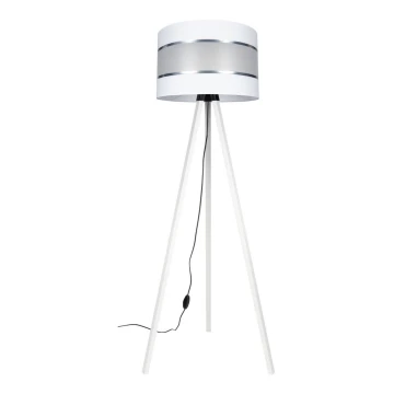 Stojacia lampa CORAL 1xE27/60W/230V biela/chróm