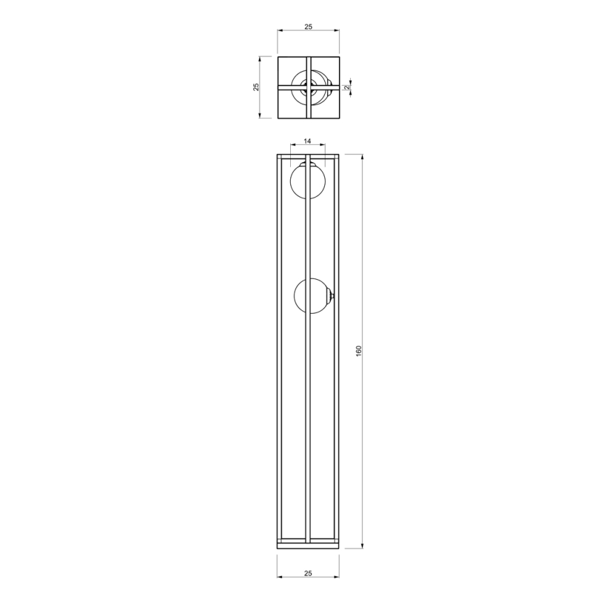 Stojacia lampa DIEGO 2xE14/40W/230V čierna