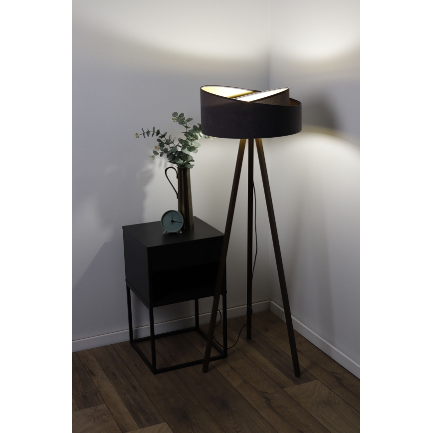 Stojacia lampa GALAXY 1xE27/60W/230V šedá/wenge