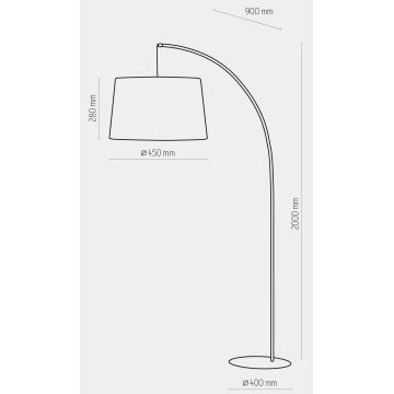 Stojacia lampa HANG 1xE27/25W/230V čierna