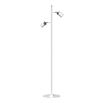 Stojacia lampa JOKER 2xGU10/25W/230V biela/lesklý chróm