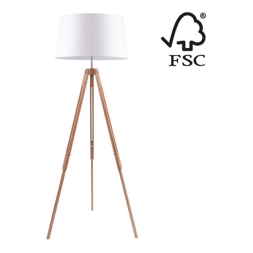 Stojacia lampa TRIPOD 1xE27/60W/230V dub – FSC certifikované