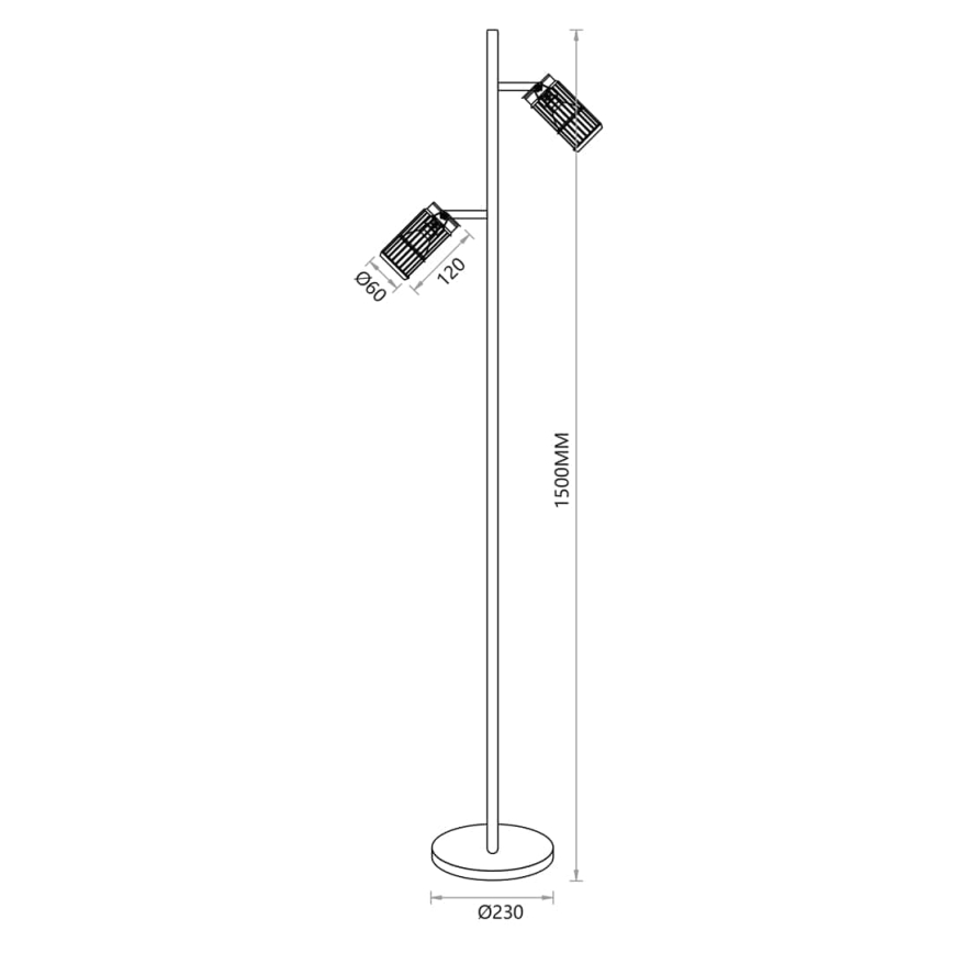 Stojacia lampa VERTICAL 2xGU10/8W/230V biela