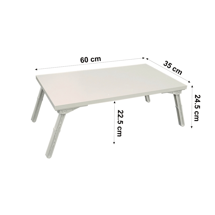 Stolík do postele GUSTO 24x60 cm biela