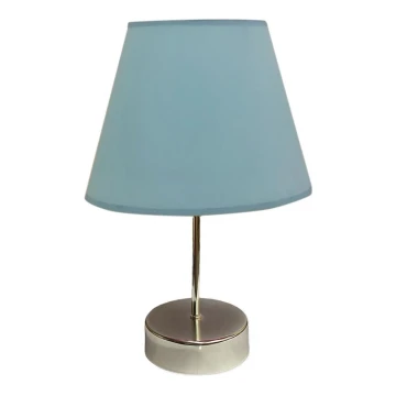 Stolná lampa 1xE27/60W/230V modrá/chróm