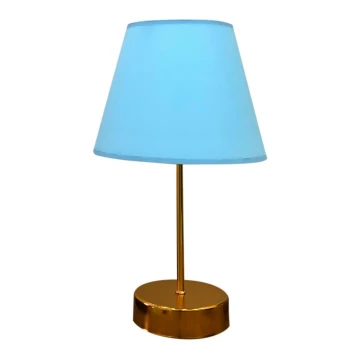 Stolná lampa 1xE27/60W/230V modrá/medená