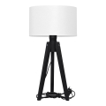 Stolná lampa ALBA 1xE27/60W/230V biela/borovica