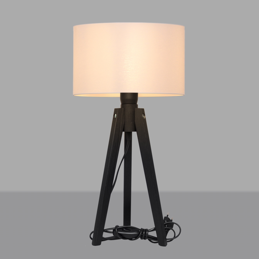 Stolná lampa ALBA 1xE27/60W/230V biela/borovica