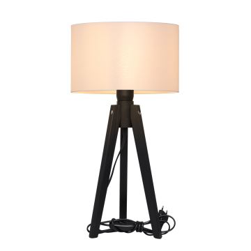 Stolná lampa ALBA 1xE27/60W/230V biela/borovica