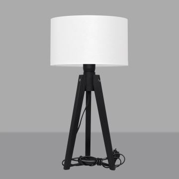 Stolná lampa ALBA 1xE27/60W/230V biela/borovica