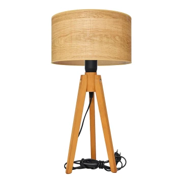 Stolná lampa ALBA 1xE27/60W/230V hnedá/dub