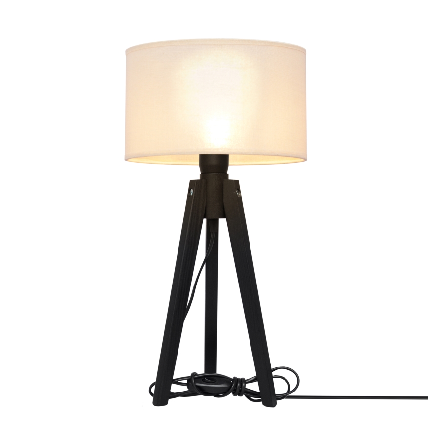 Stolná lampa ALBA 1xE27/60W/230V krémová/borovica