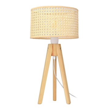 Stolná lampa ALBA 1xE27/60W/230V ratan/borovica