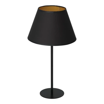 Stolná lampa ARDEN 1xE27/60W/230V pr. 30 cm čierna/zlatá