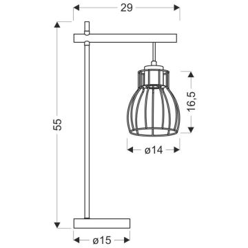 Stolná lampa BERNITA 1xE27/60W/230V