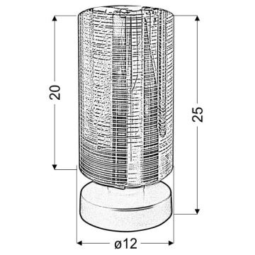 Stolná lampa COX 1xE27/60W/230V zlatá